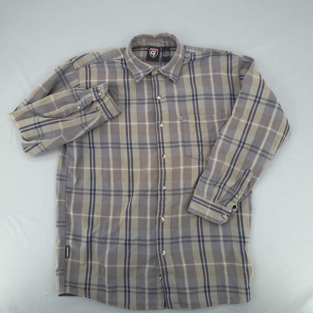 Gear 7 Flannel Shirt Men's Large Plaid Button Down Heavyweight Outdoor - Picture 2 of 9
